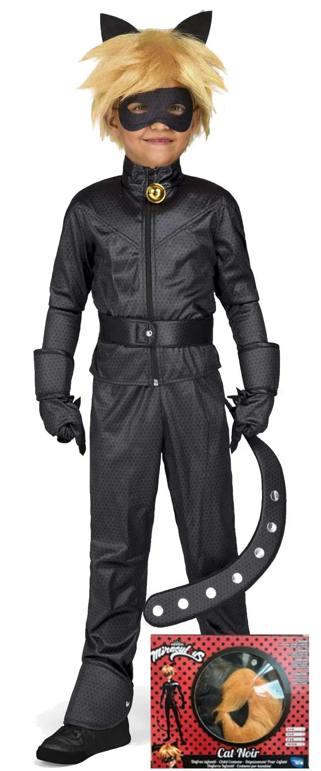 Disfraz de Cat Noir para Niño con Accesorios LadyBug y CatNoir Viving